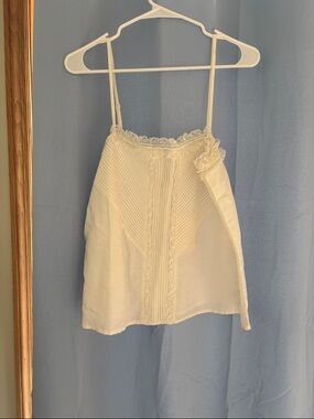 White Lace Trim Spaghetti Strap Camisole